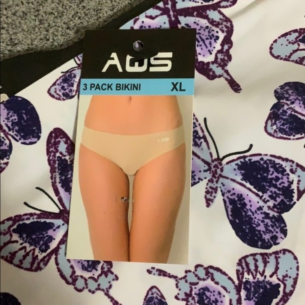 AQS 3 Pack Laser Bonded Bikini Panties NWT - Picture 3 of 4